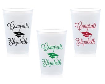 2025 Graduation Party Cups Personalized Favors Class of 2025 Graduation Party Decorations Congrats Grad Stadium Cup Custom Printed Cups