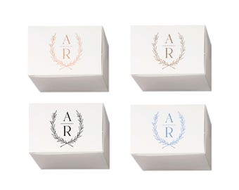 100x White Rectangle Paper Box | Wedding Christening Baptism Party Gold Foil Cake Slice Favor Gift Box | Business Logo Product Packaging Box