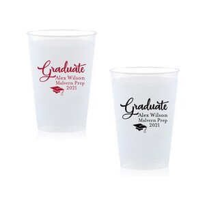 Graduation Cups, Custom Frost Flex Cups, Class of 2025, Congrats Grad, Graduation Party Decors, High School Graduation, College Graduation