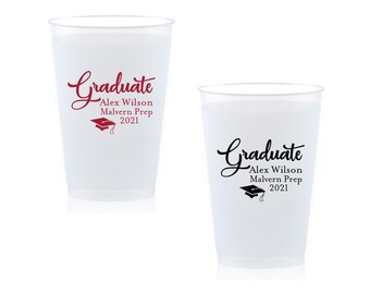 Graduation Cups, Custom Frost Flex Cups, Class of 2025, Congrats Grad, Graduation Party Decors, High School Graduation, College Graduation