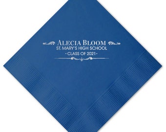 2024 Personalized Graduation Napkins Law School Graduation Party Decorations Medical School - Cocktail, Luncheon, and Dinner Napkins