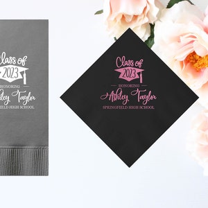 Custom Graduation Napkins, Guest Towels, Cocktail Napkins, Luncheon Napkins, Personalized Napkins, Graduation Party Favors