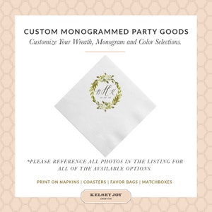 Floral Beverage Napkins, Cocktail Napkins, Personalized Paper Napkins, Watercolor Flowers 3 Ply Napkins