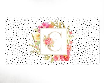 Monogram Car Tag-Personalized License Plate-Monogram Car Tag-Monogrammed License Plate-Flower Car Tag-Gifts for Her