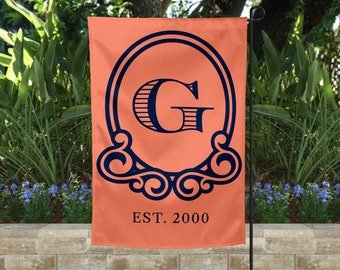 Monogram Garden Flag, Spring Flowers Garden Flag, Welcome to our Home Flag, Summer Garden Flag, Garden Flag, Outdoor Decor, Personalized