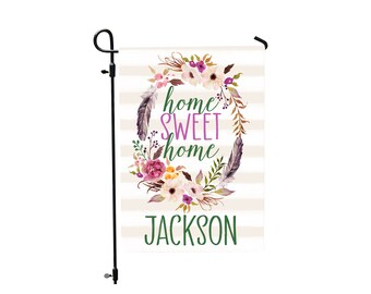 Personalized Garden Flag, Welcome Flag, Welcome Friends, Fall Garden Flag, Initial Flag, Farmhouse Decor, Yard Decor, Garden Flag