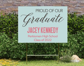 Graduation Yard Sign, Class of 2024, Personalized Outdoor High School College Graduation Signs, Custom Lawn Decorations, Graduation Favors