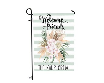 Floral Garden Flag, Spring Garden Flag, Summer Garden Flag, Porch Decor, Entry Flag, Yard Decor, Housewarming Gift, Personalized Garden Flag