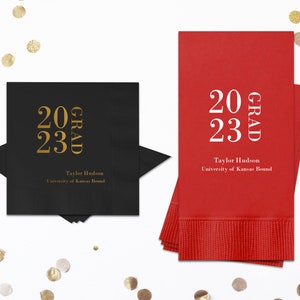 The Class of 2025 Napkins, Personalized Set of 100 High School College, Graduation Napkins, 2025 Graduation Decor - Cocktail Luncheon Dinner