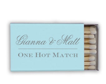 Last Name Wedding Matches, One Hot Match Personalized Matches, Custom Printed Matchboxes, Sparkler Matches, Custom Wedding Favors