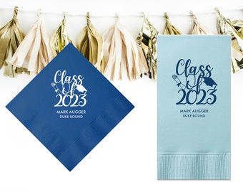 The Class of 2025 Napkins, Personalized Set of 100 High School College, Graduation Napkins, 2025 Graduation Decor - Cocktail Luncheon Dinner