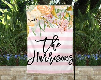 Personalized Garden Flag-Welcome Flag-Welcome Friends-Fall Garden Flag-Initial Flag-Farmhouse Decor-Yard Decor-Outdoor Decor-Garden Flag