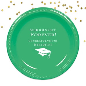 7&quot; or 10&quot;  Graduation Plates, Congrats Grad, Graduation Party, College Graduation, High School Graduation, Graduation Decor, Customized