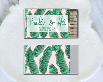 Palm Beach, Palm  Springs, Beverly Hills Wedding Matches, Personalized Matchbox Wedding Party Favors, Wedding Matches Matchbox Favors Gifts