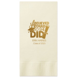 Personalized Napkins, Graduation Napkins, Party Supplies, Graduate Party Favors, Graduation Party Decorations 2025 High School Graduation
