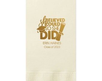 Personalized Napkins, Graduation Napkins, Party Supplies, Graduate Party Favors, Graduation Party Decorations 2025 High School Graduation