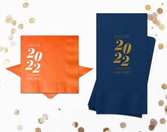 Graduation Party, Class of 2025, Graduation Napkins, Personalized Napkins, Congrats Grad, Beverage Napkins, Cocktail Napkins, Party Napkins