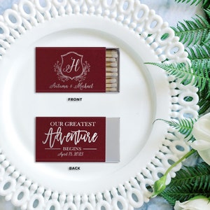 Last Name Wedding Matches, Personalized Wedding Matches, Custom Printed Matchboxes, Personalized Sparkler Matches, Custom Wedding Favors