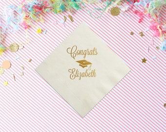 Personalized Graduation Napkins, High School Grad, College Graduate, Personalized Napkins, Grad Party Decor, Class of 2024, Class of 2024