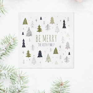 Christmas Party Napkins - Christmas Napkins - Holiday Cocktail Napkins - Winter Napkins - Beverage Napkins - Personalized Napkins