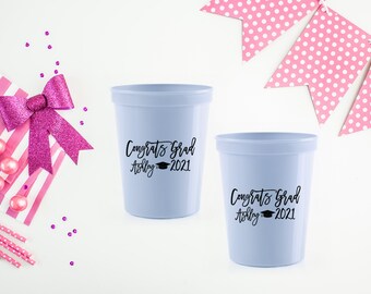 Class of 2024 Graduation Cups, High School College Graduation Party Decorations, Personalized Party Favors