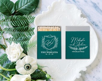 Custom Matchboxes with initials - Wedding Favors, Wedding Matches, Wedding Decor, Personalized Matches, Custom Matchboxes, Match Box Favor