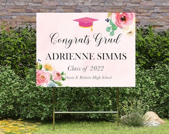 2025 Custom Graduation Sign, Personalized Class of 2025 Graduation Yard Sign, College and High School Decoration Sign, with your photos!