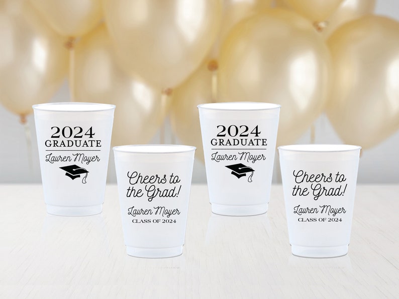 Graduation Party Cups, High School Graduation Party, Kindergarten Party ...