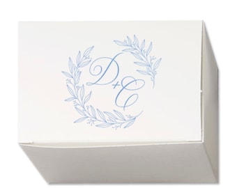 Personalized White Cake or Candy Favor Box 4.5 x 2 x 3