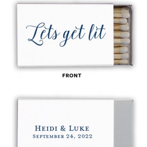 Custom Wedding Matchbox Favors, Personalized Wedding Favors, Personalized Matchboxes for Wedding, Custom White Head Matches for Weddings
