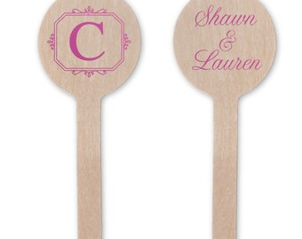 Custom Drink Stir for Wedding Cocktails, Monogram Drink Stirrers, Wedding Swizzle Sticks, Cocktail Stirrers, Bridal Shower, Drink Stir 280