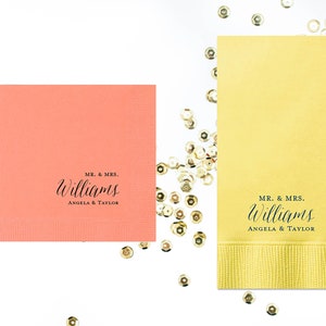 Custom First Name Wedding Napkins, Rehearsal Dinner, Engagement Party, Custom Bar Napkins, Custom Wedding Napkins