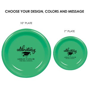 Graduation Party Dessert Plates Congrats Grad Class of 2025 Cake Plates Tableware Hooray You Did It Graduation Party Supplies Paper Plates