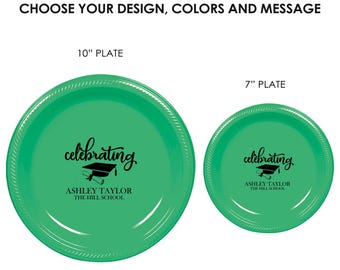 Graduation Party Dessert Plates Congrats Grad Class of 2025 Cake Plates Tableware Hooray You Did It Graduation Party Supplies Paper Plates
