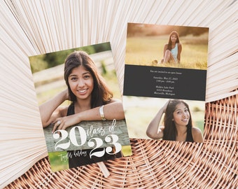 Graduation Announcement Card, 2023 Graduation Modern Photo Grad Party Invite, College graduation announcement