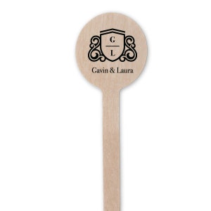 Personalized Wooden Stir Sticks, Single Initial Stir Sticks, Custom Drink Stirrers, Personalized Swizzle Sticks, Custom Barware, Stir  233