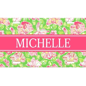 Front License Plate - Car Coasters, Rear Frames - Keychain Set - Custom Monogrammed License Plate, Personalized Car Accessories