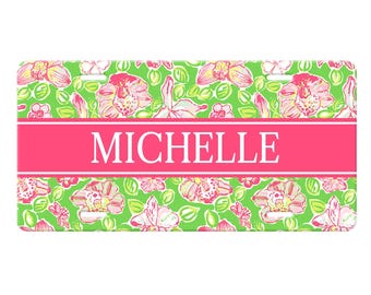 Front License Plate - Car Coasters, Rear Frames - Keychain Set - Custom Monogrammed License Plate, Personalized Car Accessories