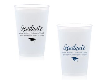 Graduation Party Cups, Graduation Favors, College Grad Gifts, High School Graduation Favors, Class of 2025 Cups, Graduation BBQ