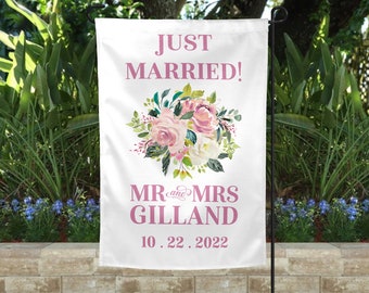 Personalized Garden Flag-Wedding Garden Flag-Welcome Flag-Just Married-Welcome to our Wedding-Farmhouse Wedding-Wedding Gifts