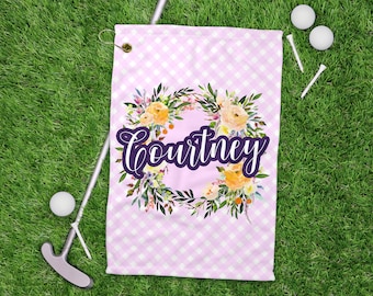 Monogrammed Golf Towel, Golf Towel with Name, Custom Golfer Towel, Customized Golfing Towel, Personalized Golf Towel
