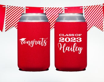 2025 Graduation Party Decorations, Graduate Party Favor, Class of 2025, Personalized Can Cooler, High School Graduation, College Graduation