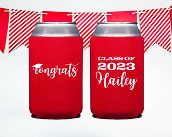 2024 Graduation Party Decorations, Graduate Party Favor, Class of 2024, Personalized Can Cooler, High School Graduation, College Graduation