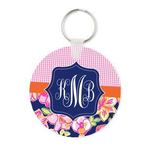 Personalized Keyring - Monogram Keychain - Pink Keychain - Key Fob - Custom Keychains - Personalized Gift - Sweet 16 Gift