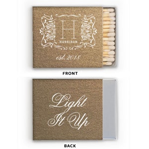 Custom Matches, Printed Matches, Monogrammed Matches, Wooden Matches, Box Matches, Reception Matches, Sparkler Matches, wedding Favors 299