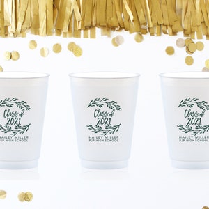 Graduation Plastic Cups, Graduation Favors, Graduation Party Ideas, Graduation Party Decorations, Class of 2025 Cups, Educated AF