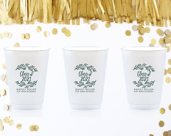 Graduation Plastic Cups, Graduation Favors, Graduation Party Ideas, Graduation Party Decorations, Class of 2025 Cups, Educated AF