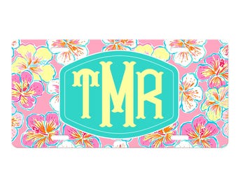 Car Accessories for Women, Lilly Inspired Front License Plate. Lily Inspired License Plate Frame, Seat Belt Cover