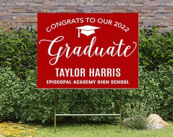 Choose your Color - 2025 Graduation Yard Signs | Lawn Sign for Graduates | Add your Custom Photo Custom Grad Sign | Any color