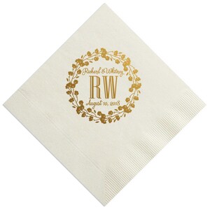 Personalized Party Napkins, Custom Napkin, Foil, Personalized Napkin, Fun Party Napkin, Engagement Napkin, Cocktail Napkin, Party Napkin 295
